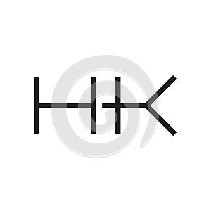 hk initial letter vector logo icon