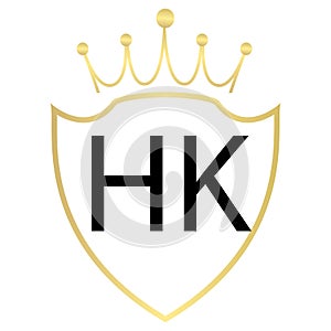 HK Letter Logo Design With Simple style photo