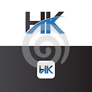 HK Logo Letter Design Template Element