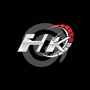 HK Logo Letter Speed Meter Racing Style