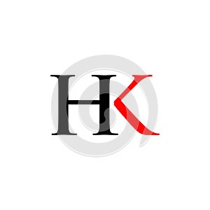 HK Logo Letter Vector Template Design Illustration