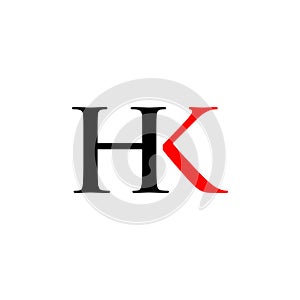 HK Logo Letter Vector Template Design Illustration photo