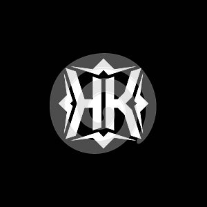 HK Logo Monogram Geometric Modern Design