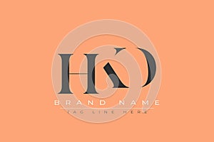 HKD abstract letter logo design