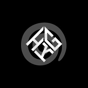 HKG letter logo design on black background. HKG creative initials letter logo concept. HKG letter design