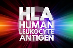 HLA - Human Leukocyte Antigen acronym, medical concept background