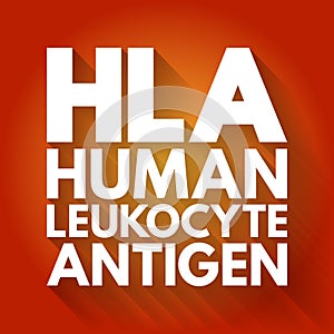 HLA - Human Leukocyte Antigen acronym, medical concept background