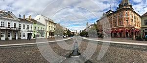 Hlavna street in Kosice panorama