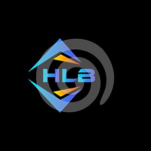 HLB abstract technology logo design on Black background. HLB creative initials letter logo concept