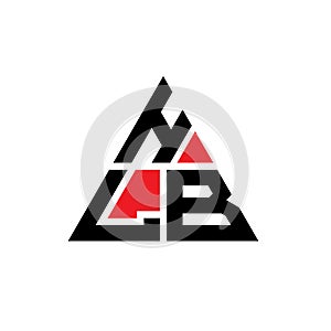 HLB triangle letter logo design with triangle shape. HLB triangle logo design monogram. HLB triangle vector logo template with red
