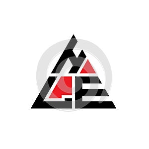 HLE triangle letter logo design with triangle shape. HLE triangle logo design monogram. HLE triangle vector logo template with red photo