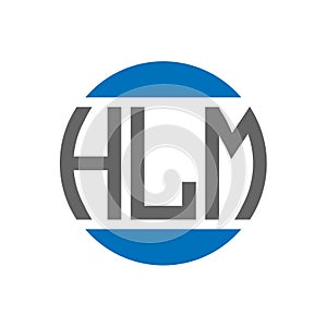 HLM letter logo design on white background. HLM creative initials circle logo concept. HLM letter design