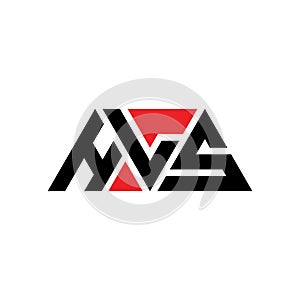 HLS triangle letter logo design with triangle shape. HLS triangle logo design monogram. HLS triangle vector logo template with red