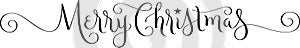 MERRY CHRISTMAS black brush calligraphy banner