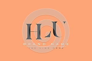 HLU abstract letter logo design