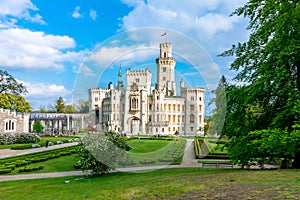 Hluboka nad Vltavou castle and park in Czec h Republic