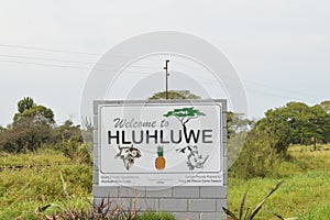 Hluhluwe sign board in Zululand photo