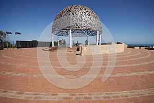 HMAS Sydney Memorial Dome with paved area