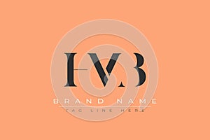 HMB abstract letter logo design