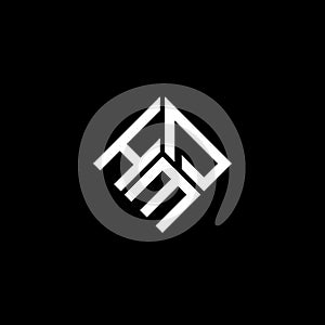 HMD letter logo design on black background. HMD creative initials letter logo concept. HMD letter design