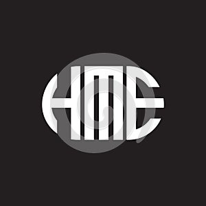 HME letter logo design on black background. HME creative initials letter logo concept. HME letter design