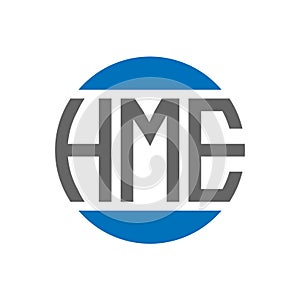HME letter logo design on white background. HME creative initials circle logo concept. HME letter design