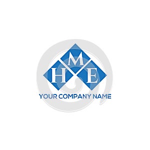 HME letter logo design on WHITE background. HME creative initials letter logo concept.