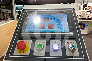 HMI operator touch panel with software. Low-level automation photo