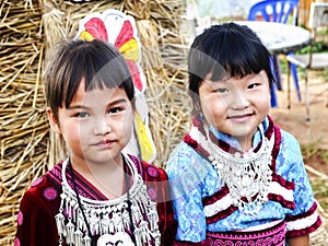 Hmong hill tribe children