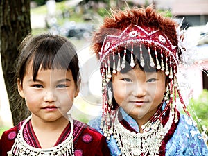 Hmong hill tribe children