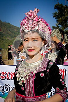 Hmong hill tribe woman.