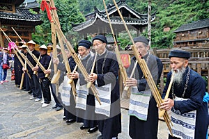 Hmong musicians from Guizhou perform on lusheng