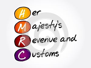 HMRC acronym, business concept background photo