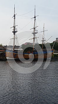 HMS Bark Endeavour ship at Stockton on Tees