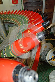 HMS Belfast, london thames. interior missile room