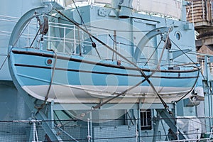 HMS Cavalier Whaler on Davits photo