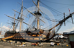 HMS Victory at Portsmouth Harbour, England