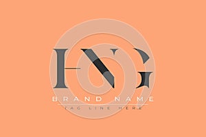 HNG abstract letter logo design