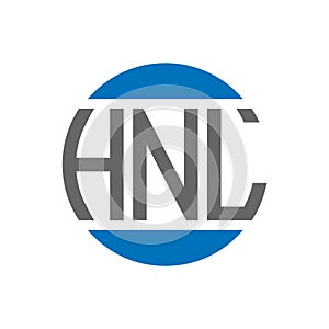 HNL letter logo design on white background. HNL creative initials circle logo concept. HNL letter design photo
