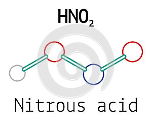 HNO2 nitrous acid molecule