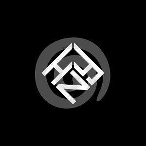 HNY letter logo design on black background. HNY creative initials letter logo concept. HNY letter design