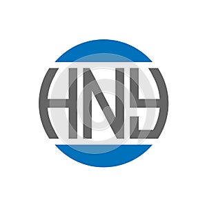 HNY letter logo design on white background. HNY creative initials circle logo concept. HNY letter design
