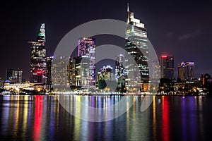 Ho Chi Minh City's Central Business District by Night