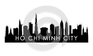 Ho Chi Minh City skyline silhouette.