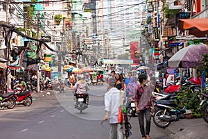 Ho Chi Minh City street in Vietnam