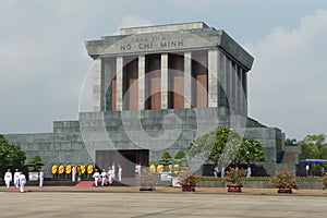 Ho Chi Minh Tomb Mausoleum in Hanoi, Vietnam