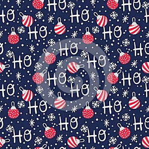 Ho Ho Ho Seamless Christmas Pattern