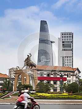 Ho ji minh city, Vietnam. Statue of Tran Nguyen Ha