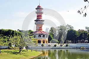 Ho Withun Thasana, or Sages\' Lookout in Bang Pa-In Royal Palace, Ayutthaya, Thailand