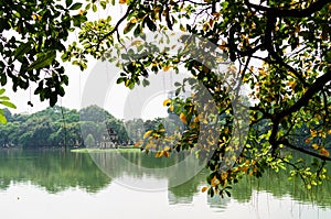 Hoan-Kiem lake in autumn-Ha Noi, Viet Nam